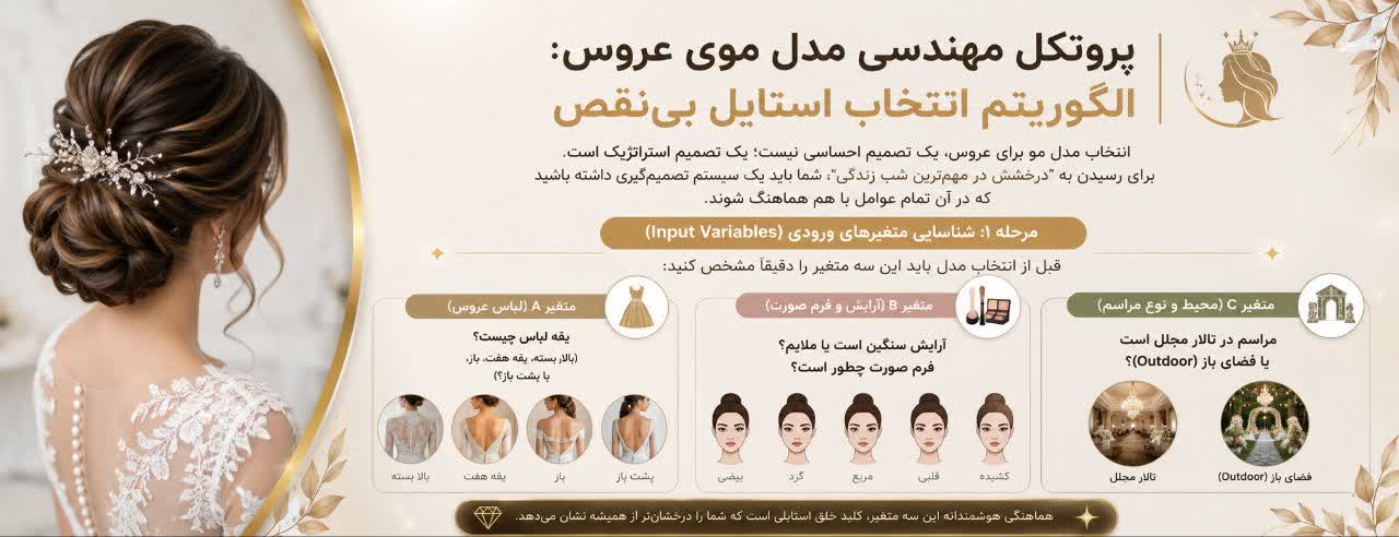 پروتکل مهندسی مدل موی عروس: الگوریتم انتخاب استایل بینقص پروتکل مهندسی مدل موی عروس: الگوریتم انتخاب استایل بینقص